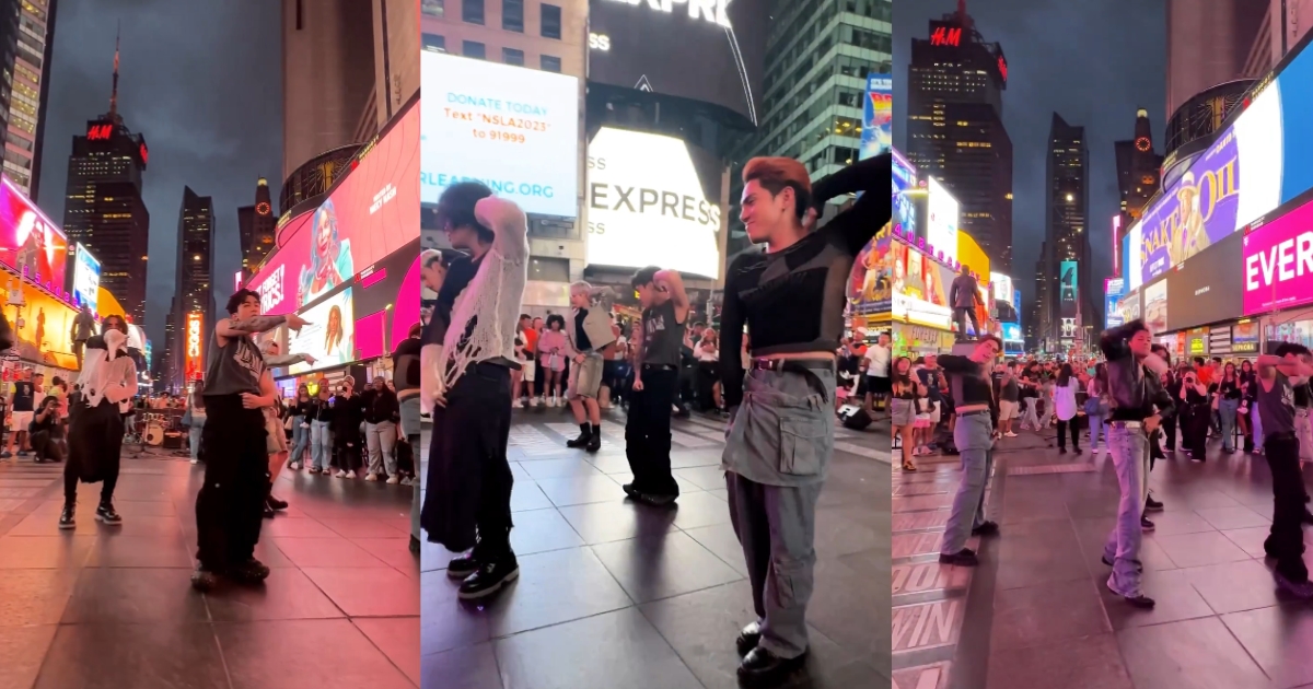 LOOK: SB19 draws large crowd at New York's Times Square during street ...